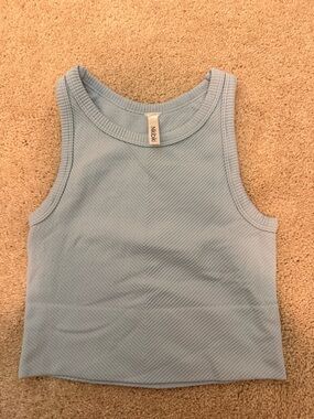 Nikibiki Light Blue Ribbed Tank